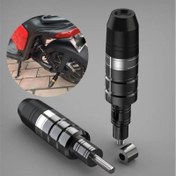 Resim 2x Motosiklet Anti-Düşme Çubuğu Scooter Motosiklet CNC Alüminyum Motor Kırılma Çerçeve Kaydırıcı Koruyucu Çubuk Bar 8mm 