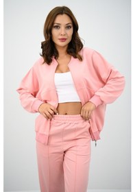 Resim Koza Butik Kadın Bol Paça Fermuarlı Eşofman Takımı 4144-25 001 