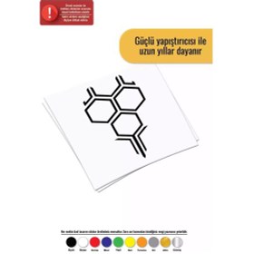 Resim Altıgen Petekler - Araç, Oto, Laptop, Duvar Uyumlu Sticker 10 15 Cm 