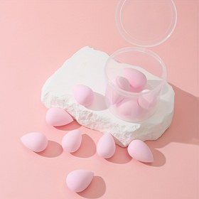 Resim 12 Adet Mini Su Damlası Makyaj Süngerleri - Ultra-Yumuşak Güzellik Yumurta Şekli, Hızlı Kuruyan & Kokusuz, Krem, Pudra, Kapatıcı ve Güneş Koruyucu için Sorunsuz Kaplama - Tüm Açık Bej Renkler, Konteyner Dahil - Kadınlar İçin Temel Yüz Makyaj Araçları, Yüz için Makyaj Süngerleri, Güzellik Aksesuarı, Şık Saklama Çözümü, Kokusuz Kozmetikler 