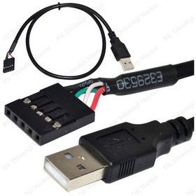 Resim Usb 2.0 A Erkek To 5Pin Dişi Pcb Anakart Kablosu 