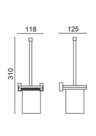 Resim Çelik Banyo Paslanmaz Pirinç Swwor Montajlı Klozet Fırçası 