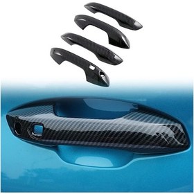 Resim Byd Atto 3 Kapı Açma Kolları Çerçevesi, 4 Adet Set Olarak, Karbon 