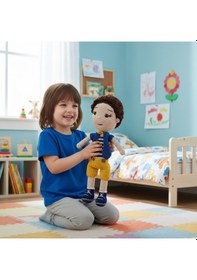 Resim Tığ İşi Amigurumi Erkek Bebek Çok Renkli 