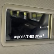 Resim Komik "Bu Diva Kim?" Araba Ayna Stickerları - Tek Kullanımlık Kendinden Yapışkanlı Dekorasyon, Kalın Beyaz Harflerle - Otomobil Dikiz Aynaları, Pencereler, Laptoplar, Ev, Ofis, Parti Süslemeleri İçin - Kolay Uygulama ve İz Bırakmayan Çıkarma - Kadın Sürücüler için Mükemmel Hediye, Eğlenceli Metin Tasarımı, Yapışkan Etiket 