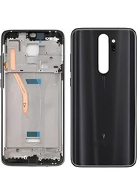Resim Xiaomi Redmi Note 8 Pro Full Kasa Arka Kapak Takım Siyah 