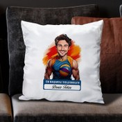 Resim Karikatürlü En Başarılı Erkek Voleybolcu Yastık 
