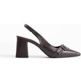 Resim Keira Acı Kahve Cilt Kadın Topuklu Ayakkabı Kahve 