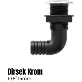 Resim Seaflo Krom Flanşlı Sintine Rekoru Depo Çıkışı Dirsekli 5/8" - 15mm-1839 