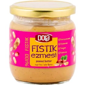 Resim DOLA GIDA Glutensiz Fıstık Ezmesi Şekersiz 350g 