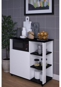 Resim 2 Kapaklı Çok Amaçlı Şık Mikro Dalga Fırın Dolabı 