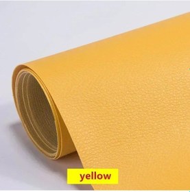 Resim Düzeltme Çizik Delikleri Kendinden Yapışkanlı Deri Tamir Yaması Yüksek Yellow 200x50cm 