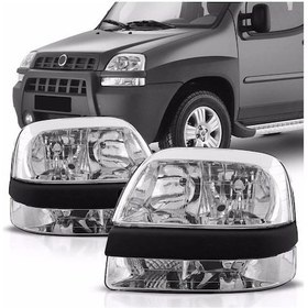 Resim Fiat Doblo Sağ + Sol Ön Far Lambası Takımı Manuel 2001--2005 