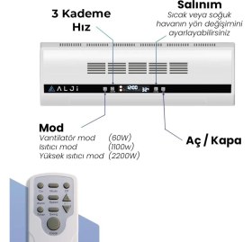 Resim Alji 2200 W Süper Sessiz Seramik Isıtıcı 