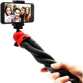 Resim Ahtapot Bükülebilir Tripod 30cm 360 Derece Ayarlanabilir 320gr Selfie Telefon Tutuculu 3 Ayaklı All in one 