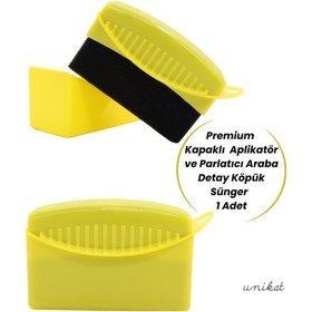 Resim Premium Kapaklı Lastik Aplikatörü Ve Parlatıcı - Araba Detay Köpük Sünger İle Tekerlek Parlatma 1 Adet 