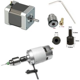 Resim Motor için Anahtar Sıkmalı Mini Mandrel 4 MM Mandren 5-3.2 MM Kapli 