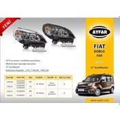 Resim Ayfar-505311 - Far Sol Motorlu Krom Çerçeveli Doblo 15 