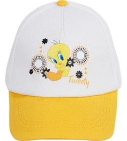 Resim Tweety 6-9 Yaş Kız Kep Şapka - Beyaz - Beyaz&Sarı / Standart 
