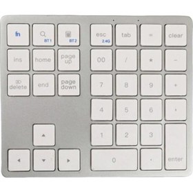 Resim Mini Sayısal Klavye 2.4g Kablosuz Bluetooth Uyumlu Çift Mod 35 Tuşlar Sessiz Taşınabilir Dizüstü Telefon Tuş Takımı Bilgisayar Aksesuarları 