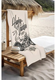 Resim Dijital Baskı Plaj Deniz Havlusu Motor Desenli Peştamal Hvl0080 Renkli 