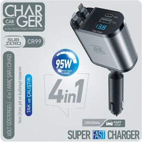 Resim Subzero CR99 SÜPER HIZLI 95 W 4in1 VOLT GÖSTERGELİ ARAÇ SARJI 
