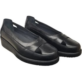 Resim Napa Shoes Kadın Hakiki Deri Sıkıştırılmış Köpük Taban Rahat Ultra Hafif Günlük Dolgu Topuk Ayakkabı NAPA-3000 