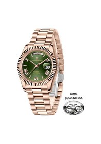 Resim Pagani Design Pd-1783 Day-date Otomatik Nh36a Japon Mekanizma, Safir Cam,su Geçirmez Full Çelik Erkek Kol Saati Yeşil Diğer 