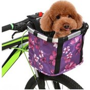 Resim Novahub Katlanabilir Bisiklet Sepeti Çiçek Desenli Küçük Evcil Hayvan Kedi Köpek Taşıma Çantası Ayrılabilir Bisiklet Gidon Ön Sepet Bisiklet Ön Çantası El Çantası C Çok Renkli Çok Renkli 