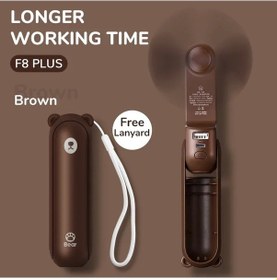 Resim Mini El Tipi Vantilatör, Taşınabilir Sessiz Küçük Vantilatör 4500mah Kahverengi F8x, Çin 