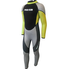 Resim Free-Sub 5mm Çocuk Scuba Tüplü Dalış Elbisesi Wetsuit Yellow - M 