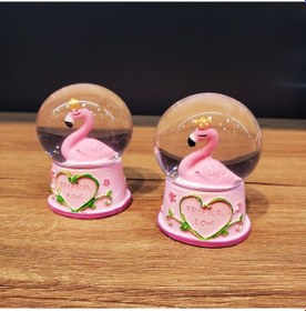 Resim Mini Işıklı Flamingo Kar Küresi 1 Adet 