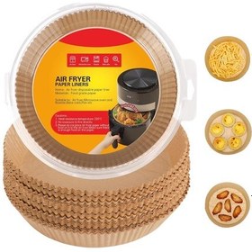Resim 100 Parça Airfryer Kağıdı Tek Kullanımlık Temiz Pişirme Kağıdı - Lisinya Çok Renkli 
