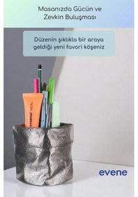 Resim Kalemlik Masa Kalemliği Organizer Kalemlik Gümüş Eskitme Renk Model 80 Çok Renkli 