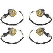Resim 2024 Yeni 4 X Led Göstergeler 6v Dönüş Sinyali Amber Motosiklet Sinyal Işıkları 6 Volt Dönüş Sinyali Motosiklet 