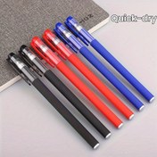 Resim 23 adet Parlak Üç Renkli Jel Kalemi ile Yedek Nükleus - 0.5Mm Düz Uç, Çeşitli Renkler (Siyah, Mavi, Kırmızı) - Okul ve Ofis Malzemeleri için Mükemmel 