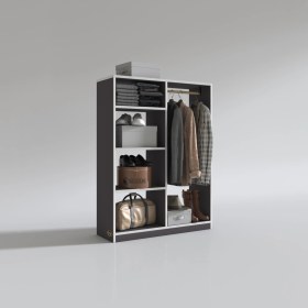 Resim Kenzlife giysi dolabı taci 120*090*30 gri gardırop 