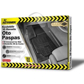 Resim Automix Kesilebilir Siyah 3D Havuzlu Paspas 