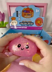 Resim Gökkuşağı Sepeti Simli Çin Mantısı Dumpling Squishy 