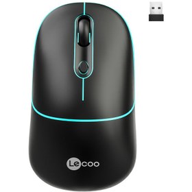 Resim Lecoo Ws210 Kablosuz 1600dpı 6 Tuşlu Çift Modlu Wifi Bluetooth Şarj Edilebilir Sessiz Optik Mouse Siyah 