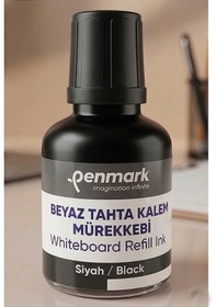 Resim Siyah Yazı Tahta Kalemi 3 Adet Ve Yazı Tahta Mürekkebi 30 Ml 1 Adet Doldurulabilir Tahta Kalemi Beyaz Yazı Tahtası 