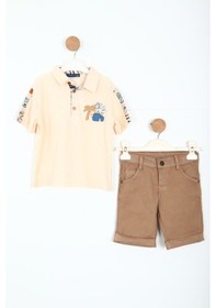 Resim Xo Kids Erkek Çocuk Alt Üst Şort Takım 1-5 Yaş 6217 Bej 