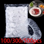 Resim 100/300/500 Adet Kendinden Yapışkanlı Gıda Saklama Poşeti, Ev Kullanımı İçin Uygun, Mutfak Örtüsü, Piknik ve Kamp için Gıda Dereceli Plastik Kapaklar 