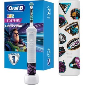 Resim Oral-B Lightyear D100 Çocuk Şarjlı/Elektrikli Diş Fırçası + Seyahat Kabı Özel Seri 