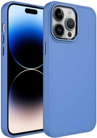 Resim Zore Apple ile uyumlu iPhone 13 Pro Kılıf Metal Çerçeve ve Buton Tasarımlı Silikon Zore Luna Kapak Lavendery Gray 