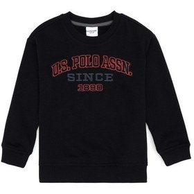 Resim U.S. Polo Assn. Erkek Çocuk Siyah Bisiklet Yaka Sweatshirt 50313843-VR046 
