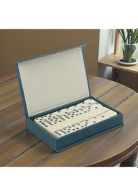 Resim Lüks Deri Kutulu Premium Domino Seti 28 Parça Spinner Lı Çift 6 Taş 2-4 Oyuncu Yeni Yıl Hediyesi C 