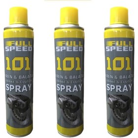 Resim Full Speed 101 Fren Ve Balata Genel Temizleme Sprey 500 Ml 3 Adet 