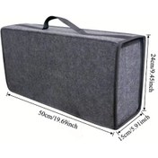 Resim Gateesat Dayanıklı Katlanır Bagaj Organizatörü Gri 50x24x15 Cm Suv Sedan Kamyon Seyahat 