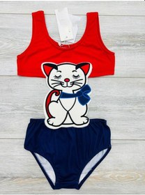 Resim My Kids Wear Kahraman Detaylı Kız Çocuk Mayo Renkli 